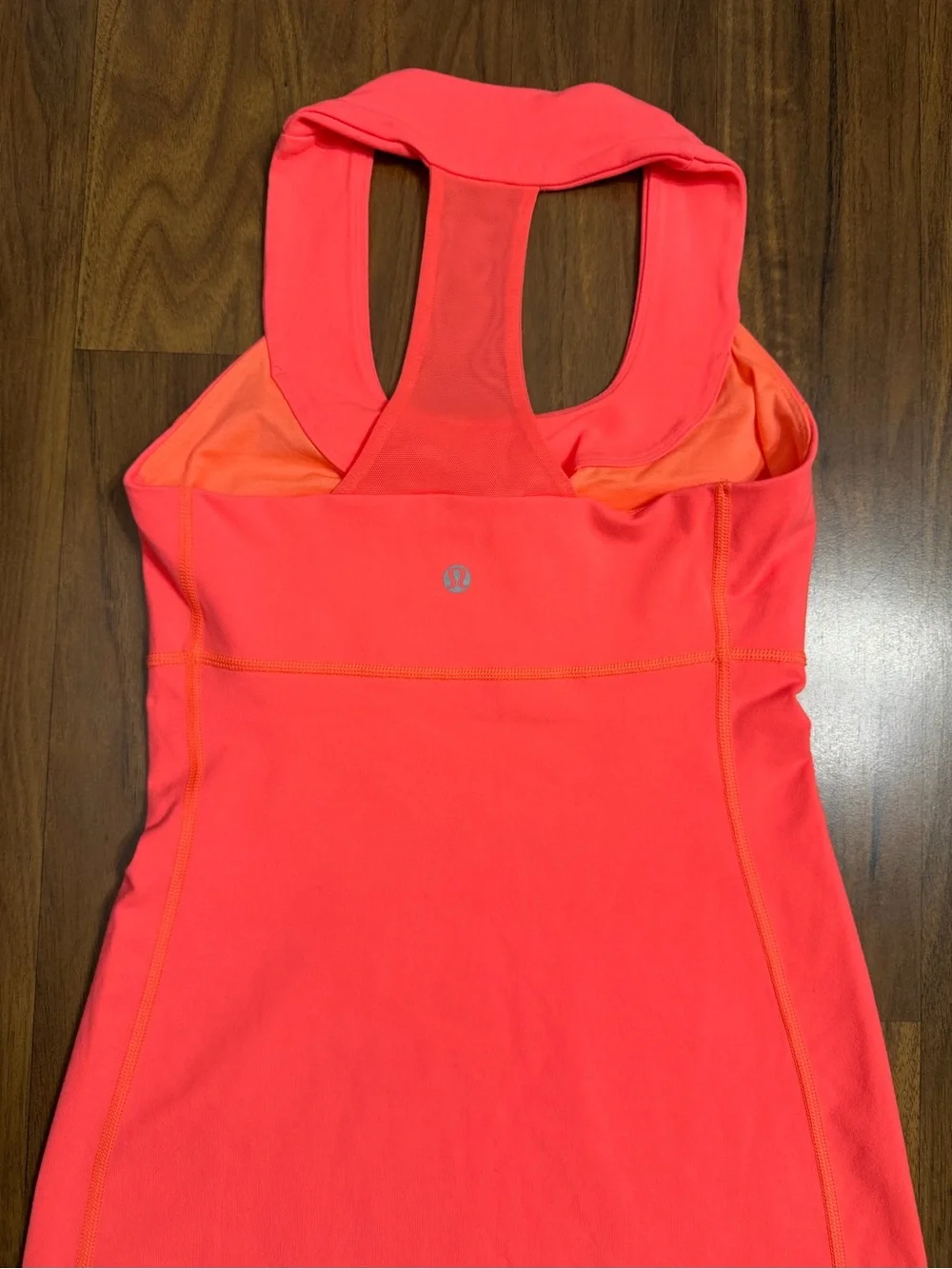 Lululemon Women's Scoop Neck Tank Luon Coral Racerback Top Size 4